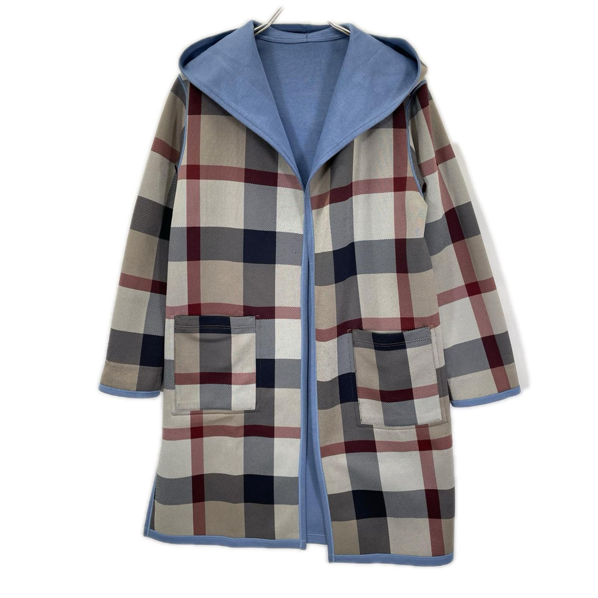 BLUE LABEL CRESTBRIDGE ブルーレーベルクレストブリッジ 55F03-302-20 ブルー リバーシブル ダンボールカーディガン トップス