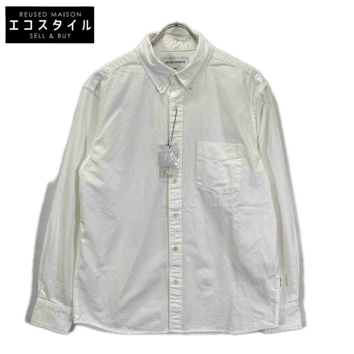 RHC アールエイチシー 【Devon Howard for RHC】4320700267 ホワイト シャンブレー ボタンダウン シャツ トップス