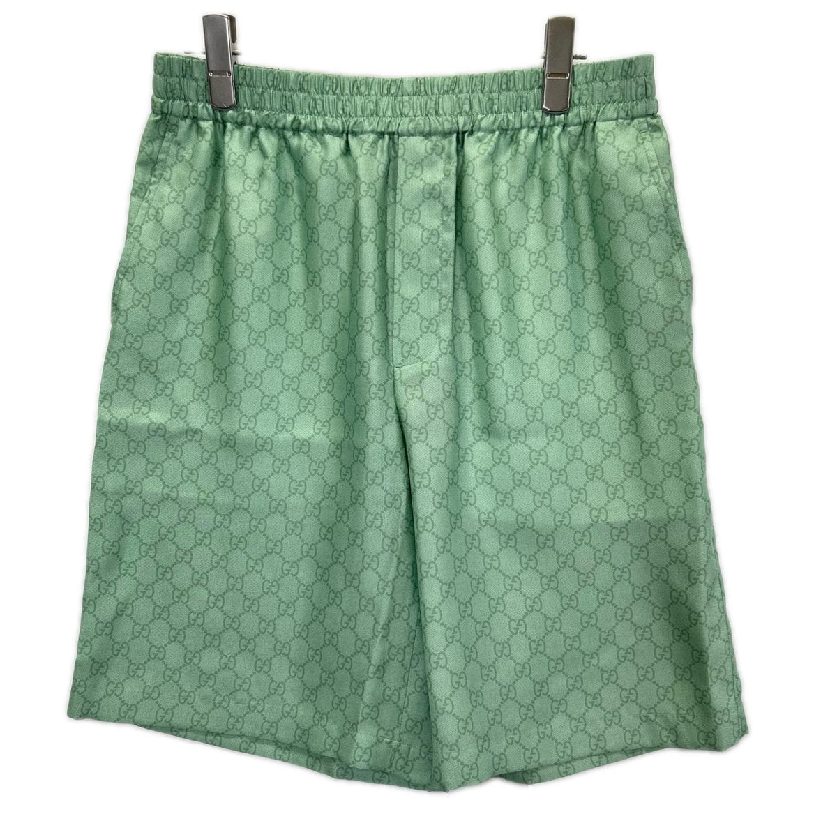 GUCCI グッチ ×ヒグチユウコ 日本限定 864050 ZAUTT グリーン GG総柄 シルクツイル ショートパンツ ボトムス