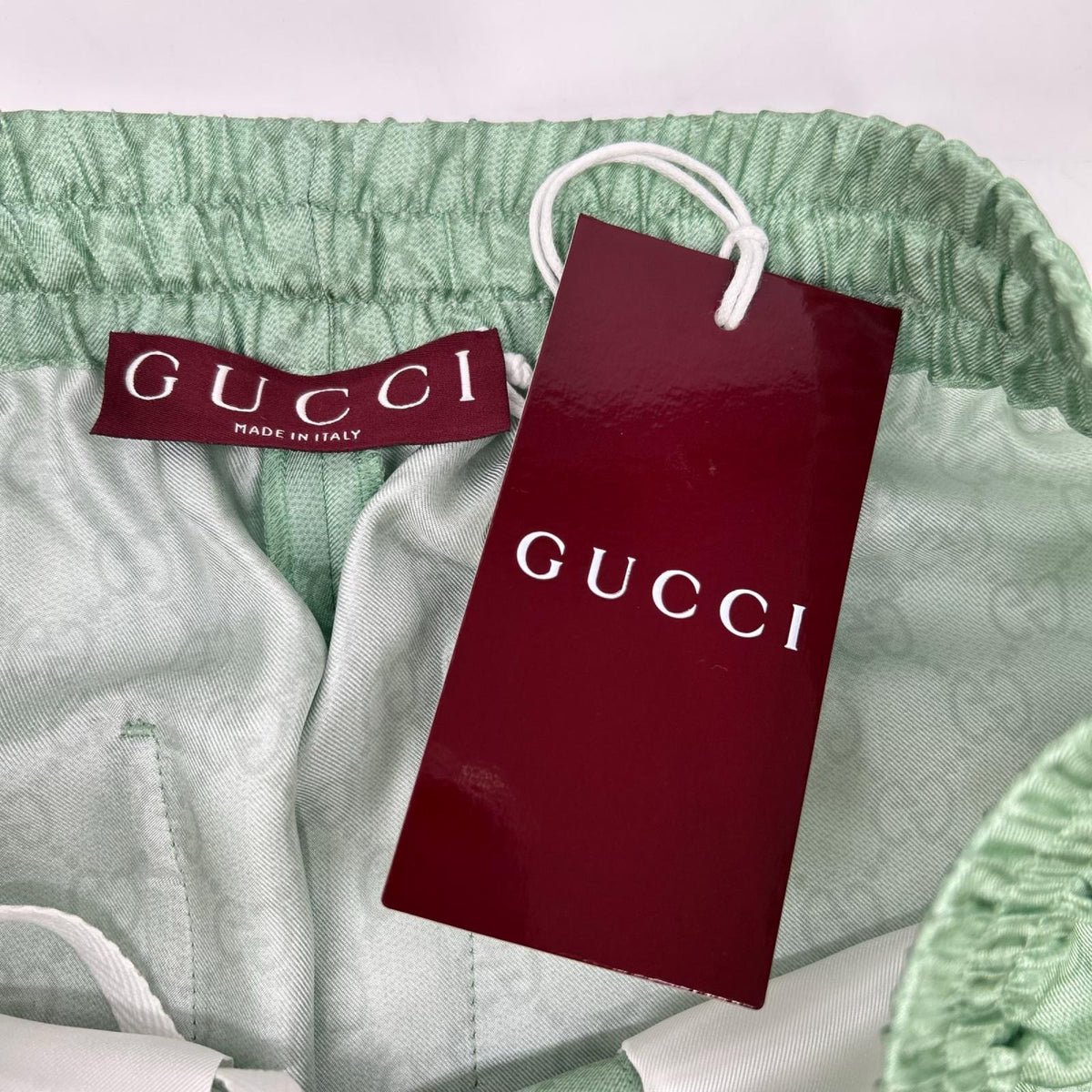 GUCCI グッチ ×ヒグチユウコ 日本限定 864050 ZAUTT グリーン GG総柄 シルクツイル ショートパンツ ボトムス