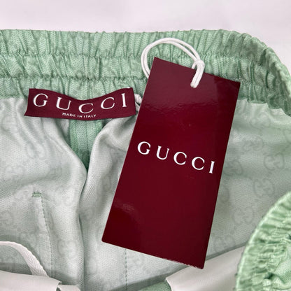 GUCCI グッチ ×ヒグチユウコ 日本限定 864050 ZAUTT グリーン GG総柄 シルクツイル ショートパンツ ボトムス