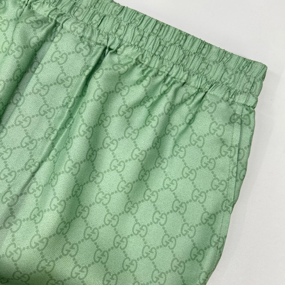 GUCCI グッチ ×ヒグチユウコ 日本限定 864050 ZAUTT グリーン GG総柄 シルクツイル ショートパンツ ボトムス