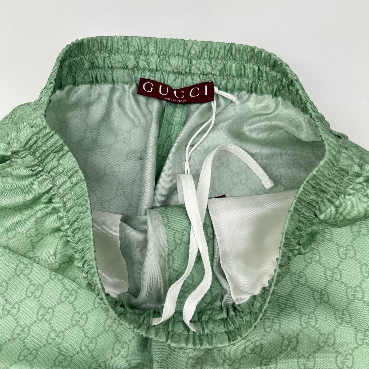 GUCCI グッチ ×ヒグチユウコ 日本限定 864050 ZAUTT グリーン GG総柄 シルクツイル ショートパンツ ボトムス