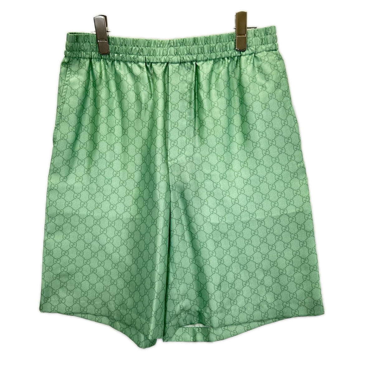 GUCCI グッチ ×ヒグチユウコ 日本限定 864050 ZAUTT グリーン GG総柄 シルクツイル ショートパンツ ボトムス