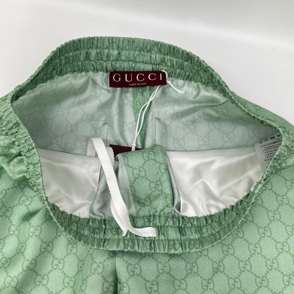 GUCCI グッチ ×ヒグチユウコ 日本限定 864050 ZAUTT グリーン GG総柄 シルクツイル ショートパンツ ボトムス