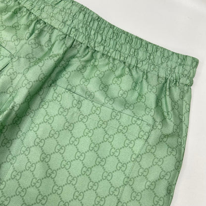 GUCCI グッチ ×ヒグチユウコ 日本限定 864050 ZAUTT グリーン GG総柄 シルクツイル ショートパンツ ボトムス