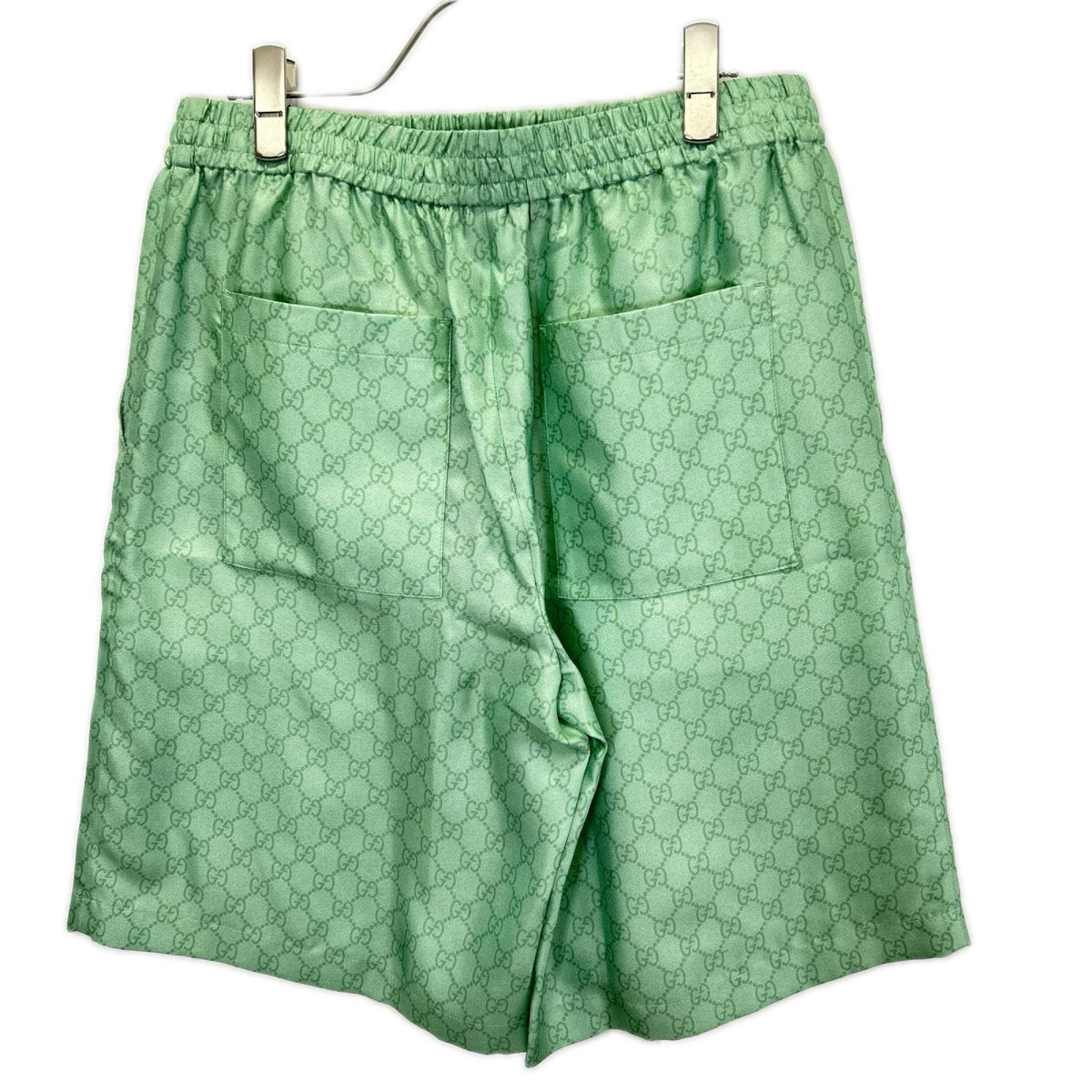 GUCCI グッチ ×ヒグチユウコ 日本限定 864050 ZAUTT グリーン GG総柄 シルクツイル ショートパンツ ボトムス