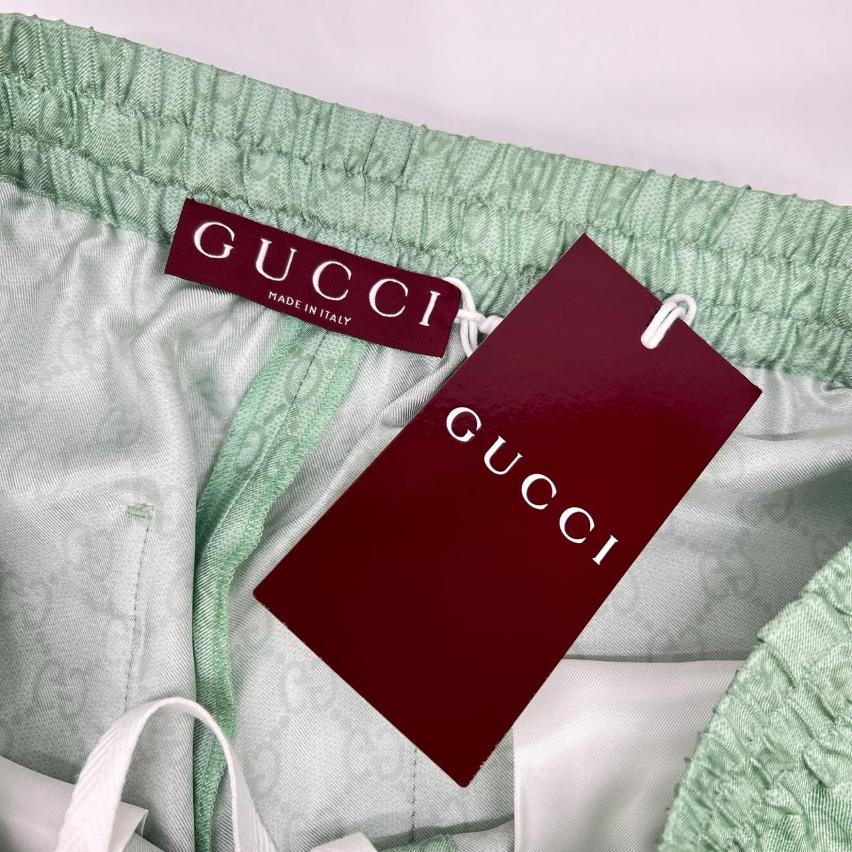 GUCCI グッチ ×ヒグチユウコ 日本限定 864050 ZAUTT グリーン GG総柄 シルクツイル ショートパンツ ボトムス