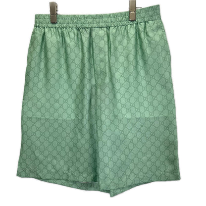 GUCCI グッチ ×ヒグチユウコ 日本限定 864050 ZAUTT グリーン GG総柄 シルクツイル ショートパンツ ボトムス