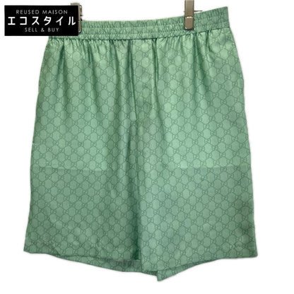 GUCCI グッチ ×ヒグチユウコ 日本限定 864050 ZAUTT グリーン GG総柄 シルクツイル ショートパンツ ボトムス