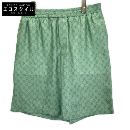 GUCCI グッチ ×ヒグチユウコ 日本限定 864050 ZAUTT グリーン GG総柄 シルクツイル ショートパンツ ボトムス