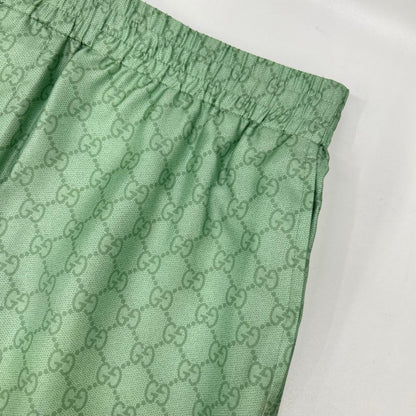 GUCCI グッチ ×ヒグチユウコ 日本限定 864050 ZAUTT グリーン GG総柄 シルクツイル ショートパンツ ボトムス