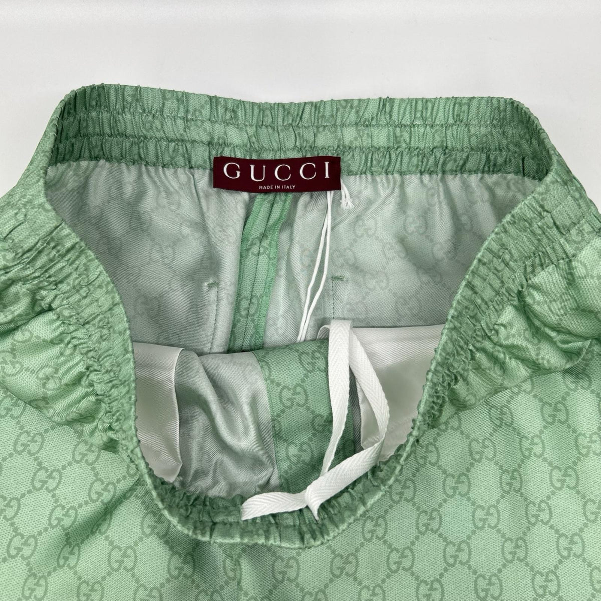 GUCCI グッチ ×ヒグチユウコ 日本限定 864050 ZAUTT グリーン GG総柄 シルクツイル ショートパンツ ボトムス