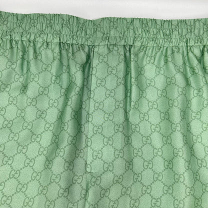 GUCCI グッチ ×ヒグチユウコ 日本限定 864050 ZAUTT グリーン GG総柄 シルクツイル ショートパンツ ボトムス