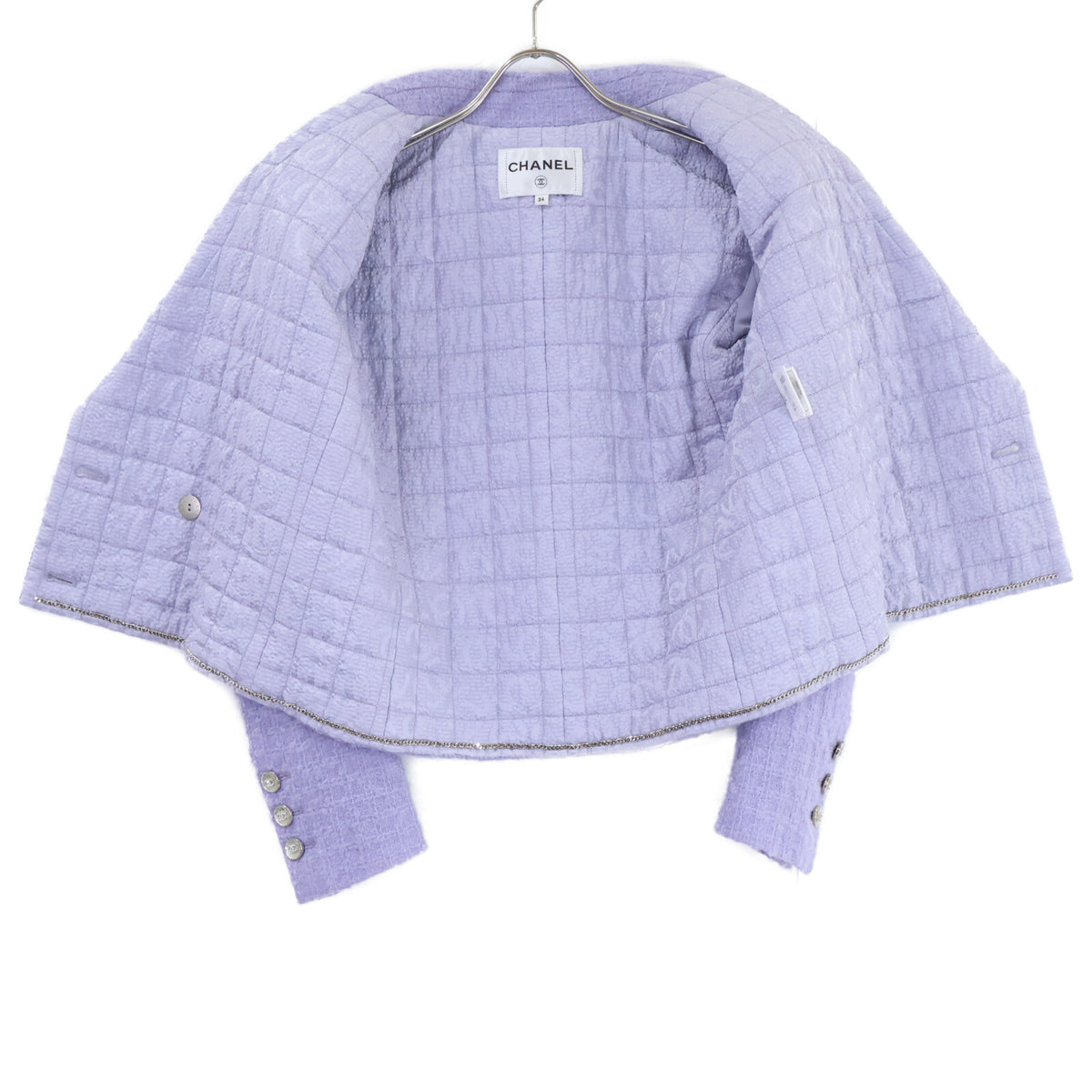CHANEL シャネル 【美品/国内正規】21K P71766V63175 LOOK19 ココマークボタン ツイード ダブルブレストジャケット ジャケット