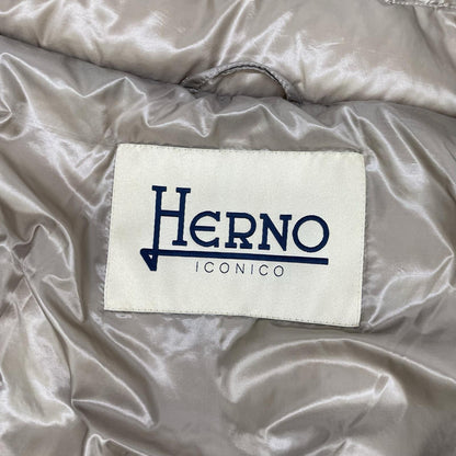 HERNO ヘルノ 【ICONICO】PI0046DIC 21年製 ベージュ SOFIA/ソフィア スタンドカラー ダウンジャケット ジャケット