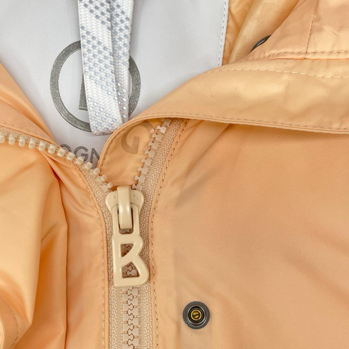 BOGNER ボグナー ライトオレンジ ナイロン フーデッドミリタリーコート コート