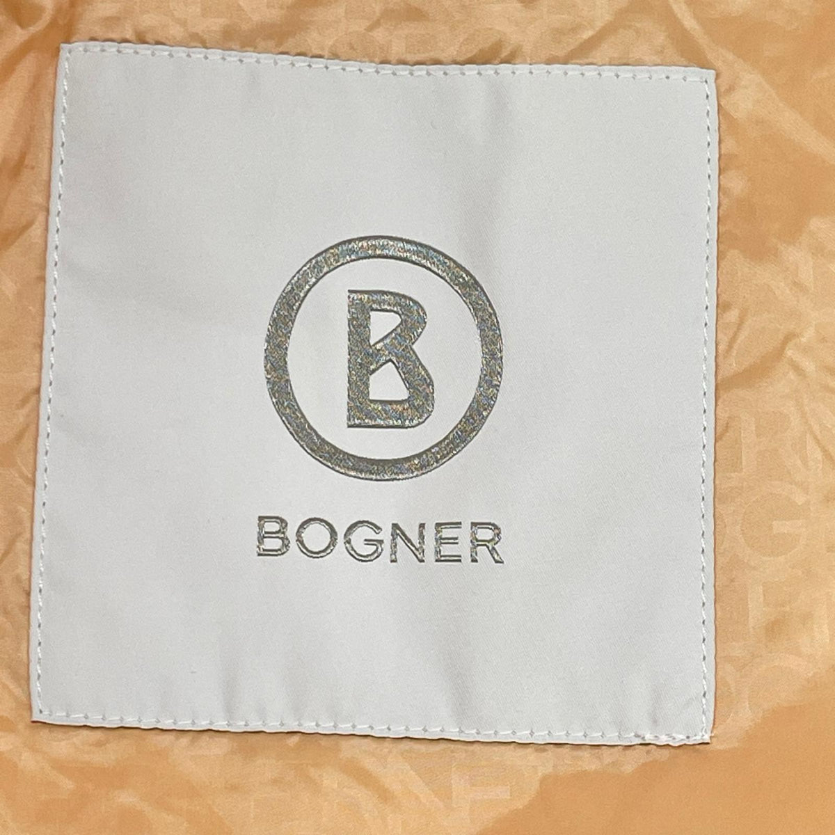 BOGNER ボグナー ライトオレンジ ナイロン フーデッドミリタリーコート コート