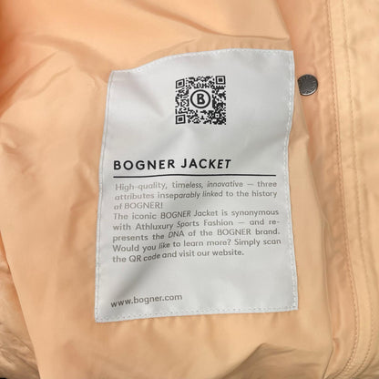 BOGNER ボグナー ライトオレンジ ナイロン フーデッドミリタリーコート コート