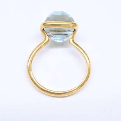 Marie-Helene de Taillac マリーエレーヌドゥタイヤック 初期 22K アクアマリン プリンセス リング 指輪
