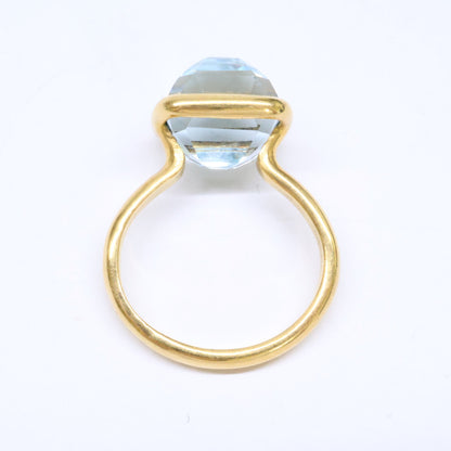 Marie-Helene de Taillac マリーエレーヌドゥタイヤック 初期 22K アクアマリン プリンセス リング 指輪