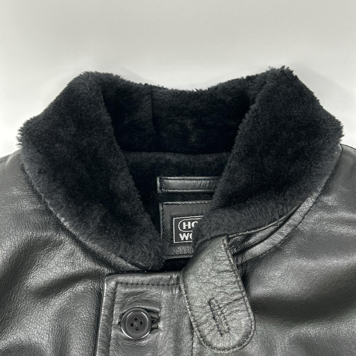HORN WORKS ホーンワークス ブラック バッファローレザー N-1 デッキジャケット ジャケット