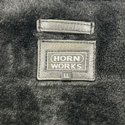 HORN WORKS ホーンワークス ブラック バッファローレザー N-1 デッキジャケット ジャケット