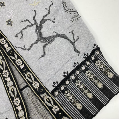 Mame Kurogouchi マメクロゴウチ 26SS MM26SS-KN087 ブラック Layered Jacquard Knit Cardigan/レイヤードジャガードニットカーディガン トップス