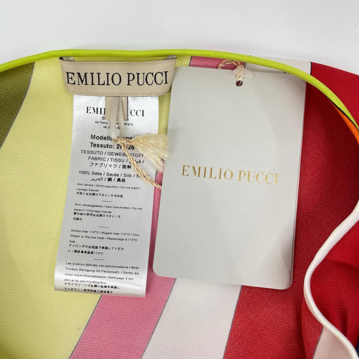 EMILIO PUCCI エミリオプッチ マルチカラー シルク100 スカーフ柄 ポンチョ/プルオーバー トップス