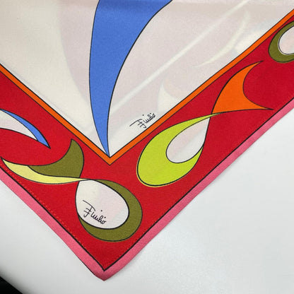 EMILIO PUCCI エミリオプッチ マルチカラー シルク100 スカーフ柄 ポンチョ/プルオーバー トップス