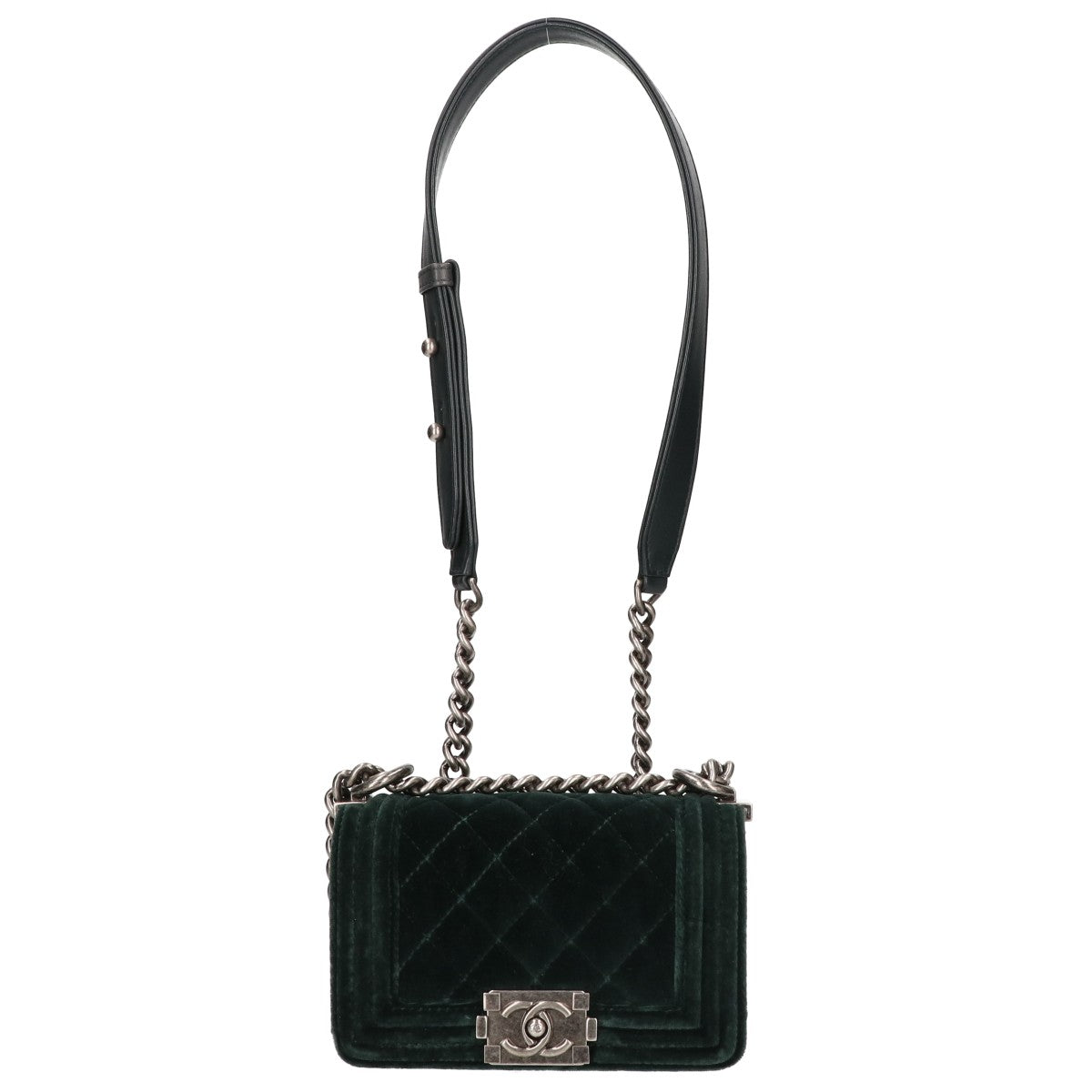 CHANEL シャネル 17番台 A67364 ベルベット ボーイシャネル15 ミニ チェーン ショルダーバッグ