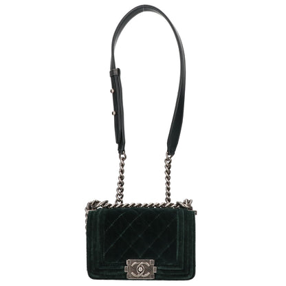 CHANEL シャネル 17番台 A67364 ベルベット ボーイシャネル15 ミニ チェーン ショルダーバッグ
