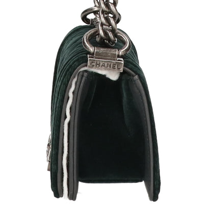 CHANEL シャネル 17番台 A67364 ベルベット ボーイシャネル15 ミニ チェーン ショルダーバッグ