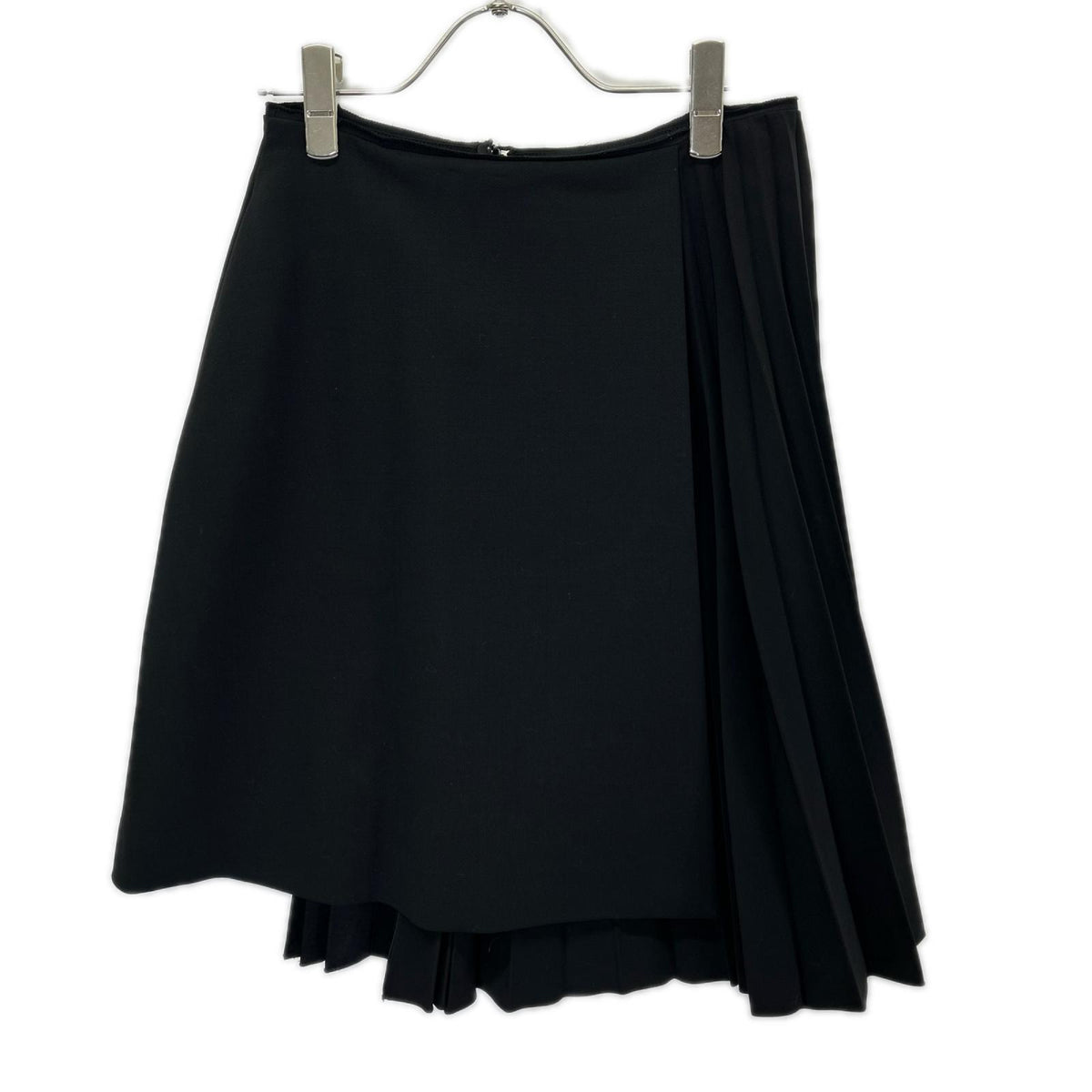 FOXEY フォクシー 37115-ASFI415T Pleats Chic/プリーツシック ブラック ウール混 アシンメトリーミディアムスカート スカート