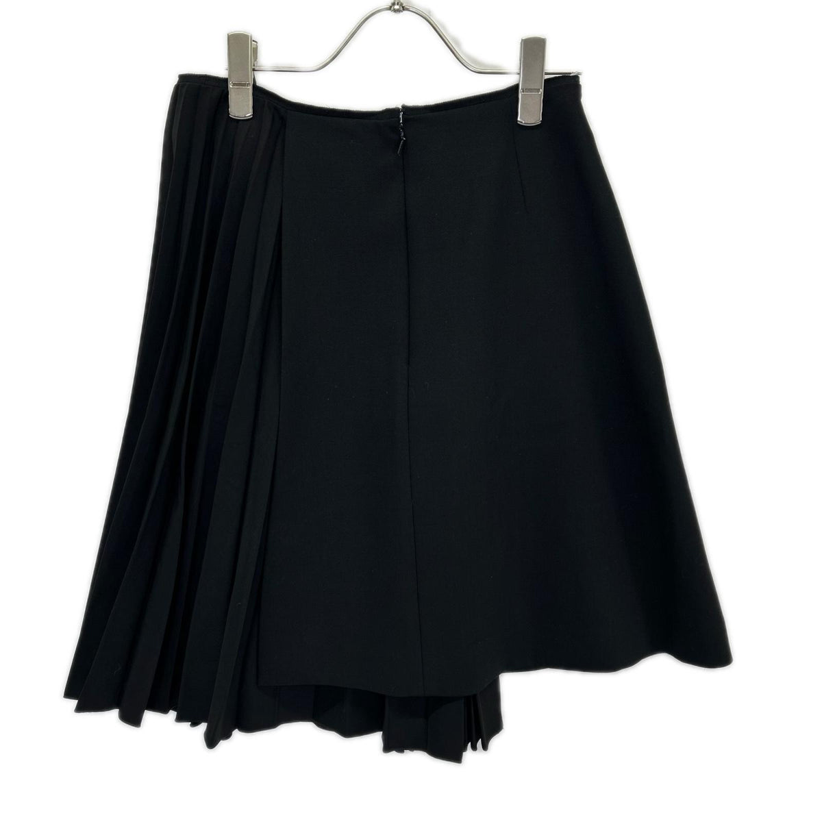 FOXEY フォクシー 37115-ASFI415T Pleats Chic/プリーツシック ブラック ウール混 アシンメトリーミディアムスカート スカート