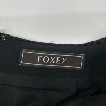 FOXEY フォクシー 37115-ASFI415T Pleats Chic/プリーツシック ブラック ウール混 アシンメトリーミディアムスカート スカート