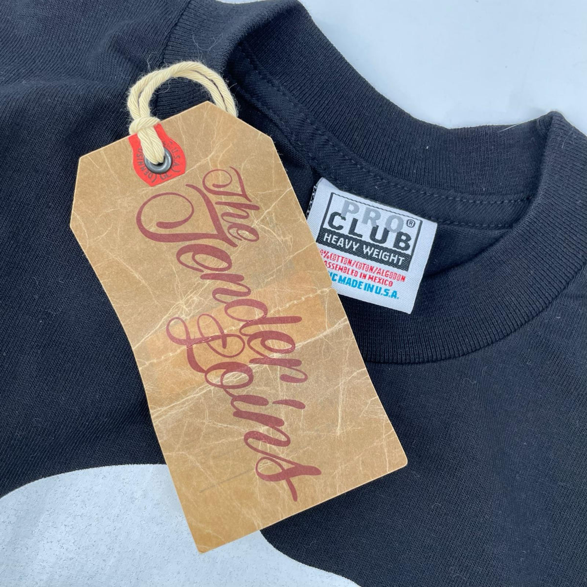 TENDERLOIN テンダーロイン ×PRO CLUB ブラック×ホワイト コットン ボルネオスカル/フランケンフェイス プリントカットソー トップス