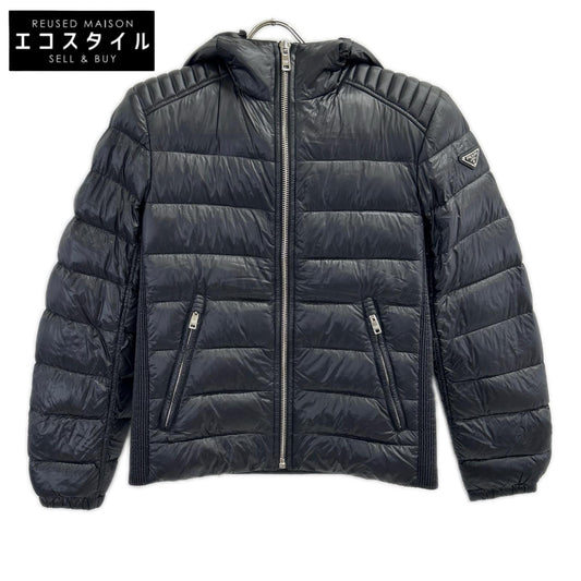 PRADA プラダ SGA654 ブラック トライアングルロゴプレート フーディダウンジャケット ジャケット