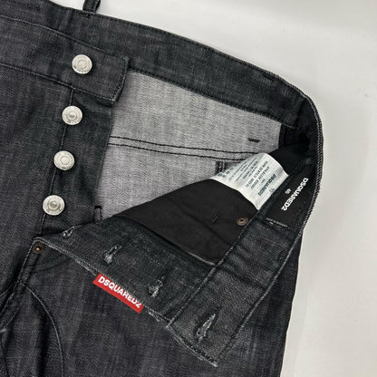 DSQUARED2 ディースクエアード 23年製 S74LB1226 ブラック ボタンフライ TIDY BIKER JEANデニムパンツ ボトムス
