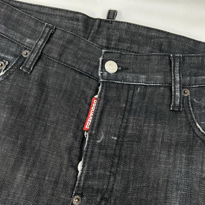 DSQUARED2 ディースクエアード 23年製 S74LB1226 ブラック ボタンフライ TIDY BIKER JEANデニムパンツ ボトムス