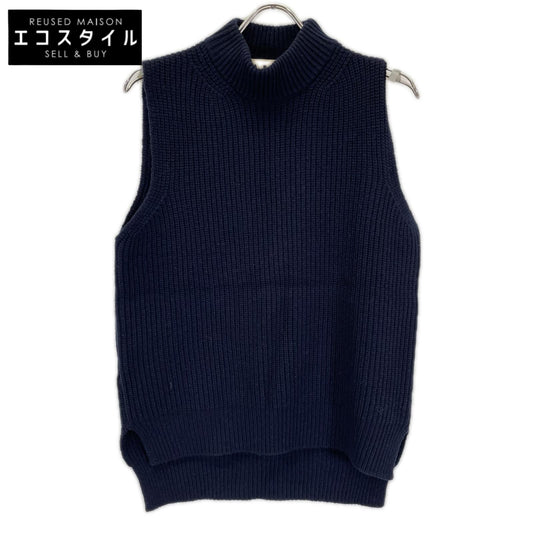 MARNI マルニ DVMG0009A0 ネイビー ウール ローゲージモックネックニットベスト ベスト