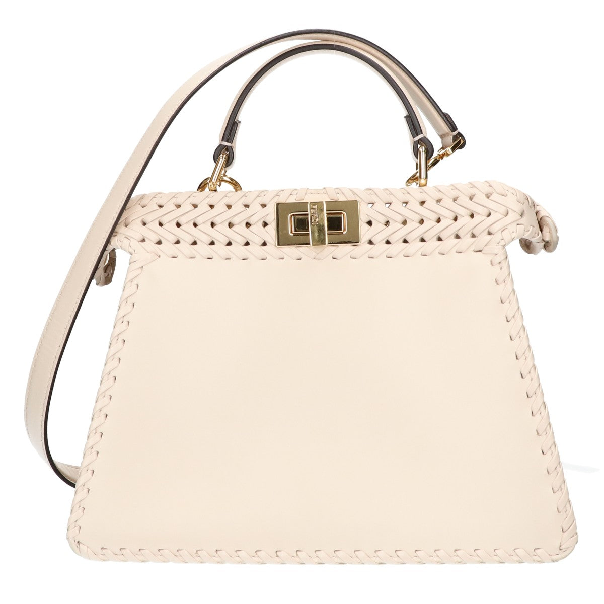FENDI フェンディ Peekaboo ISeeU ピーカブー スモール アイシーユー インターレース レザーブレード 2WAY ハンドバッグ