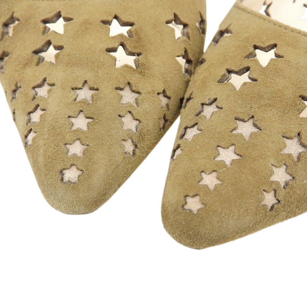 Suede ROMY Star Pumps Khaki 36 Women's Shoes