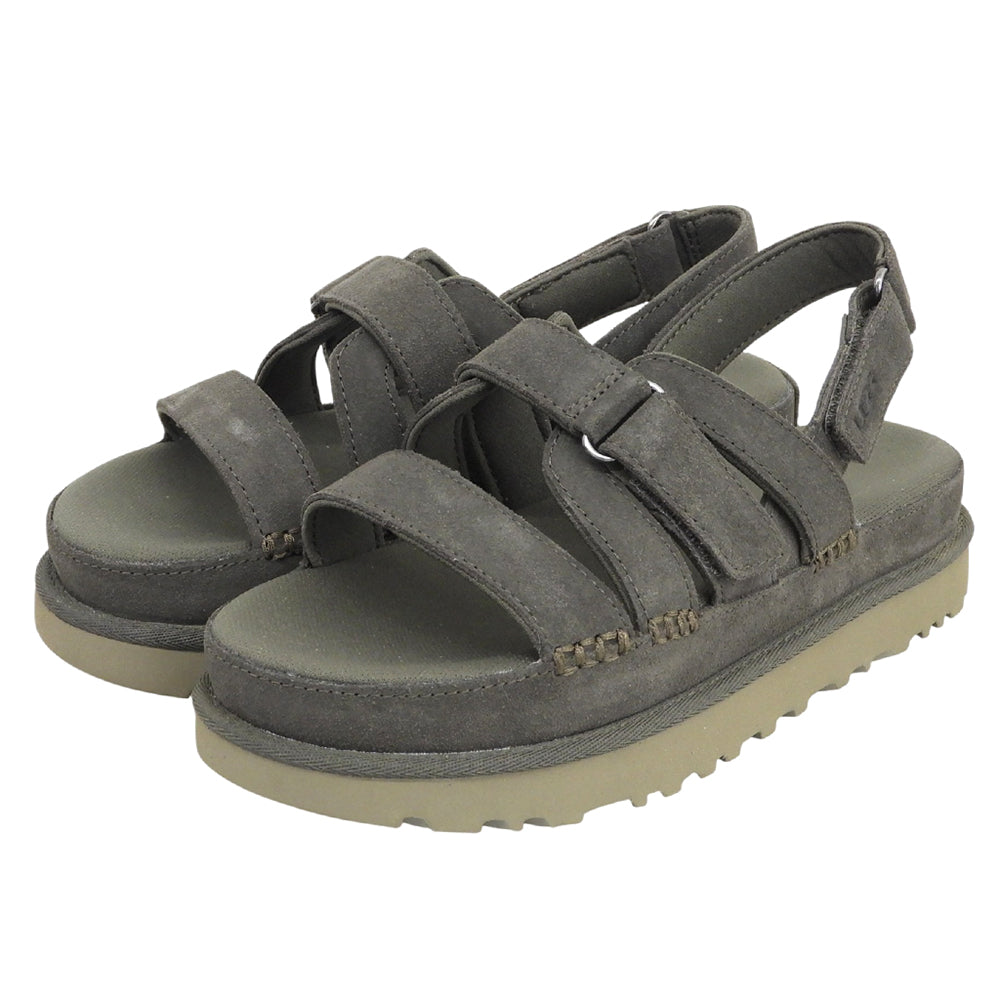 UGG アグ 新品同様 ゴールデンスター グリーム スエード サンダル レディース チャコールグレー 24cm 1175122 シューズ