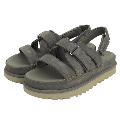 UGG アグ 新品同様 ゴールデンスター グリーム スエード サンダル レディース チャコールグレー 24cm 1175122 シューズ