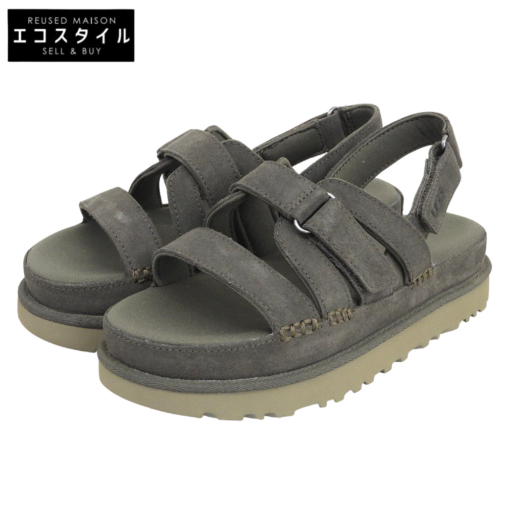 UGG アグ 新品同様 ゴールデンスター グリーム スエード サンダル レディース チャコールグレー 24cm 1175122 シューズ
