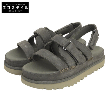 UGG アグ 新品同様 ゴールデンスター グリーム スエード サンダル レディース チャコールグレー 24cm 1175122 シューズ