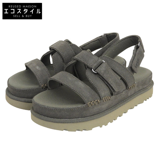 UGG アグ 新品同様 ゴールデンスター グリーム スエード サンダル レディース チャコールグレー 24cm 1175122 シューズ