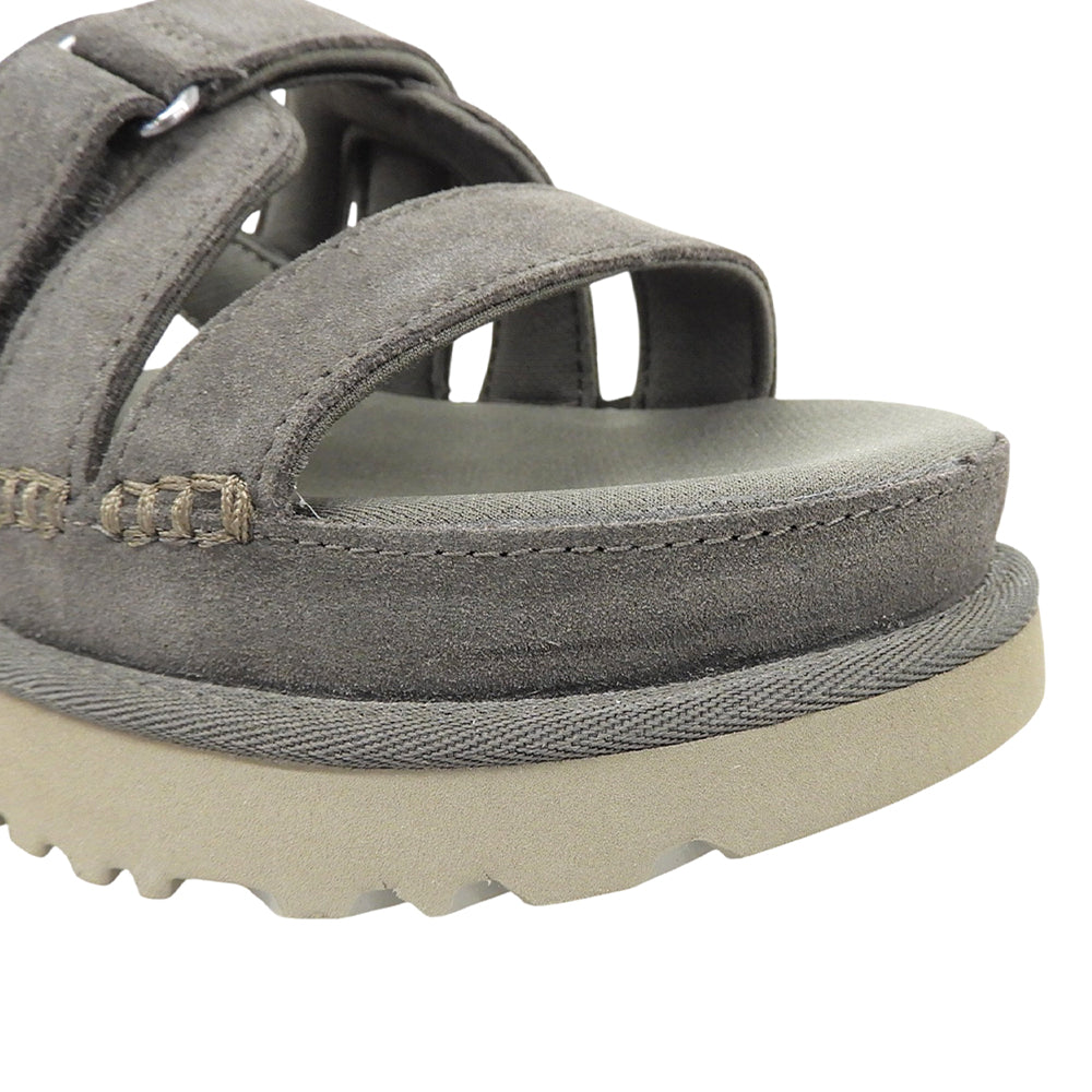 UGG アグ 新品同様 ゴールデンスター グリーム スエード サンダル レディース チャコールグレー 24cm 1175122 シューズ