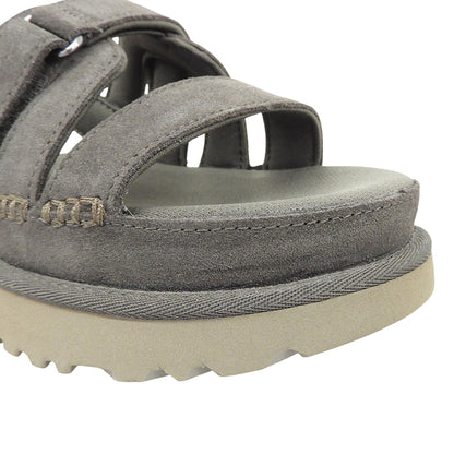 UGG アグ 新品同様 ゴールデンスター グリーム スエード サンダル レディース チャコールグレー 24cm 1175122 シューズ